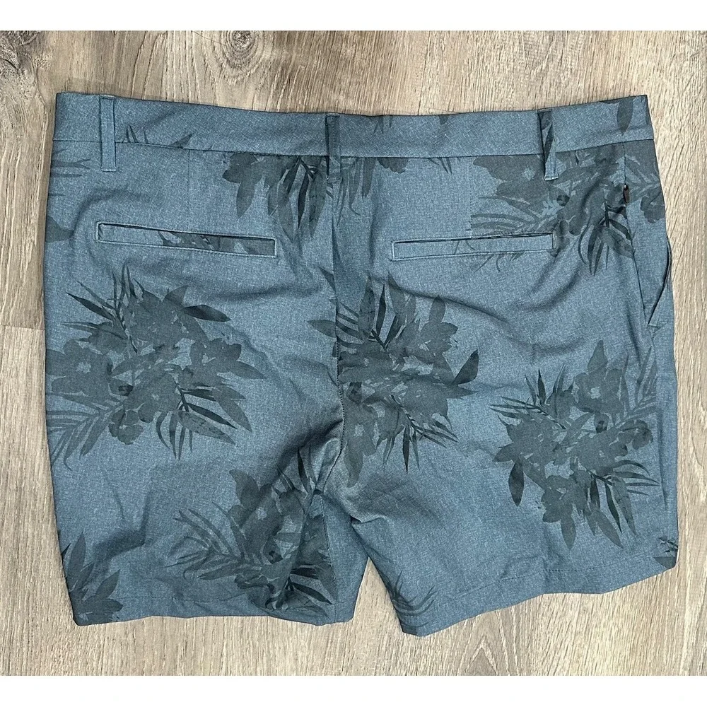 All In Motion Shorts Mens‎ 40 Blue Tropical Lightweight Casual Stretch Shorts